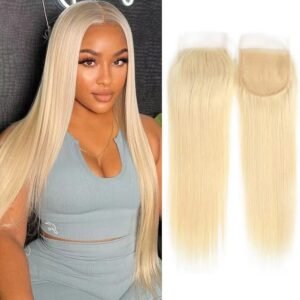 613 # Straight Human Hair Closure