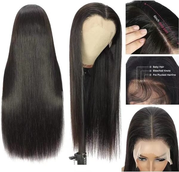 Straight Human Hair Lace Wig (4x4, 13x4, 13x6, 5x5, 6x6,T type, 360 full) - Image 3