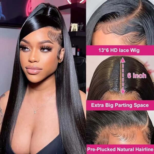 Straight Human Hair Lace Wig (4x4, 13x4, 13x6, 5x5, 6x6,T type, 360 full) - Image 4
