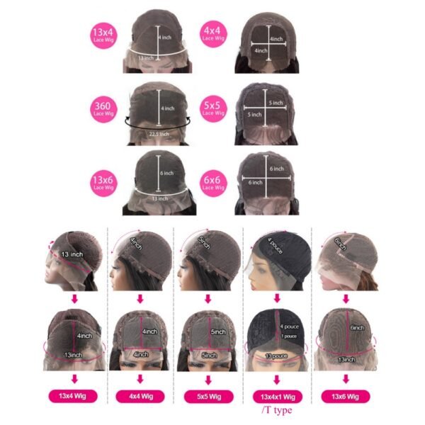 Straight Human Hair Lace Wig (4x4, 13x4, 13x6, 5x5, 6x6,T type, 360 full) - Image 5