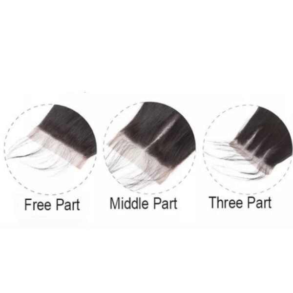 4x4 Swiss Lace Deep Wave Human Hair Free Part/ Middle Part/ Three Part Lace Closure - Image 5