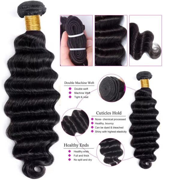 Loose Deep Human Hair Bundle (1 PC) - Image 5