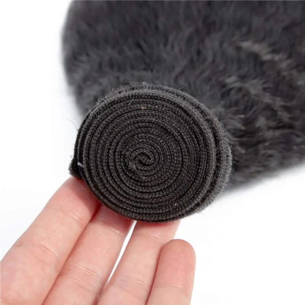 10A Remy Hair Kinky Straight Human Hair Bundle (1 PC) - Image 3